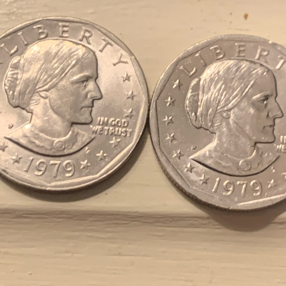 1979 Susan B, Anthony circulated, one dollar error 🪙 coins